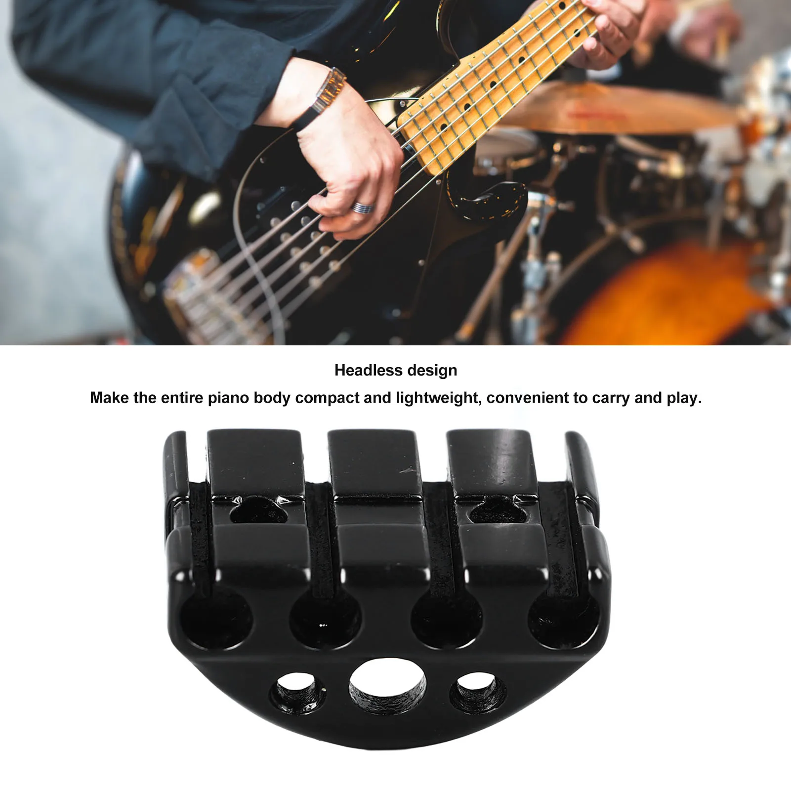 Headless Bass String Lock Metal Portable Bass String Locking Nut For Performance Show 39mm