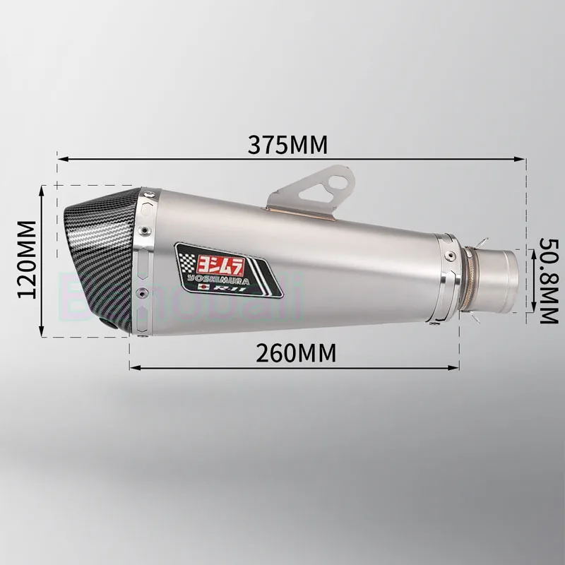 51mm Motorcycle Yoshimura Exhaust Muffler Pipe With DB Killer For Honda R1 R6 R15 R3 ZX6R Z900 CBR1000 GSXR750 Nmax Tmax PCX125