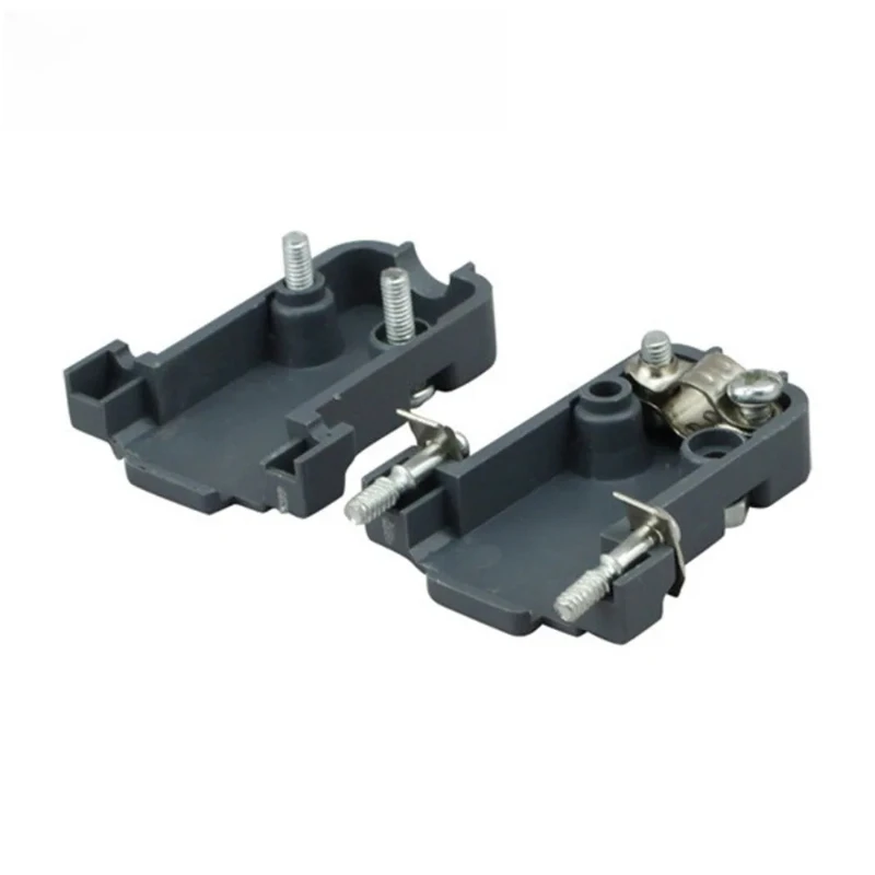 

10Set/Lot Plastic Hood Cover+Screws+D9 Male Connector for 9Pin D-Sub DB9 DB (Connector +Cover= A full Set )