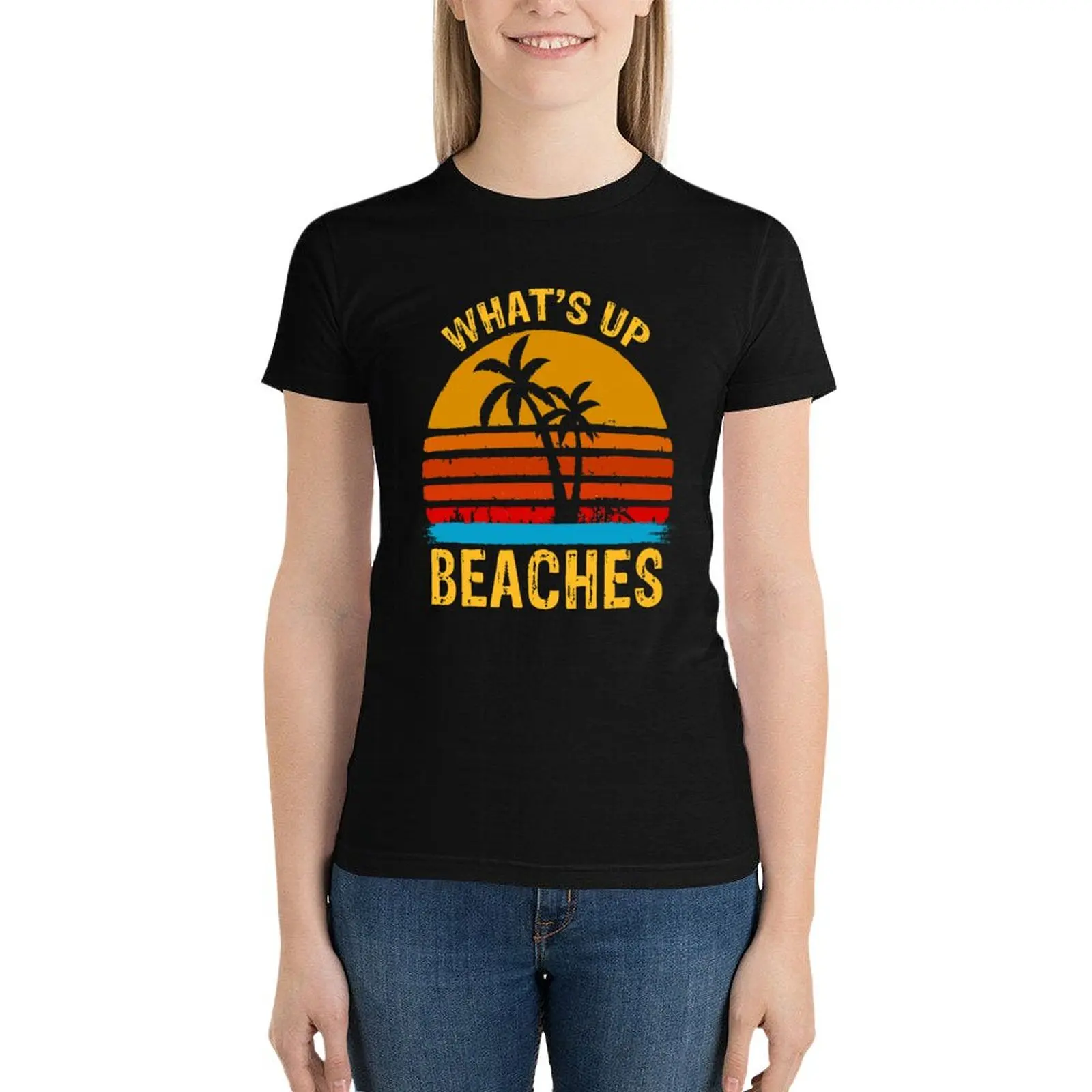 What's Up Beaches T-Shirt tees animal print shirt for girls kawaii clothes summer top Womens graphic t shirts