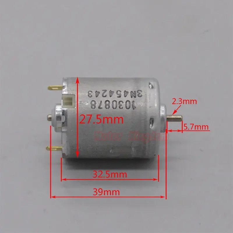 JOHNSON 1030878 Mini DC Motor DC 6V-12V 6300RPM 5-Pole Rotor 27mm Micro RS-365 Carbon Brush Motor DIY RC Toy Car Model