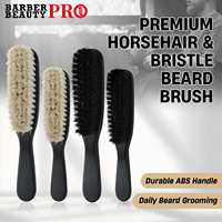 1/2pcs Professional Barber Hair Cleaning Brush Men Horse Hair/Boar Bristle Brush Beard Brush Neck Duster Broken Hair