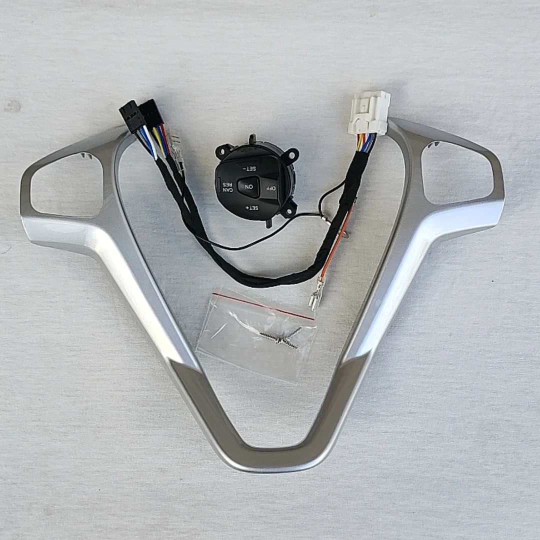 

Steering Wheel Cover Frame Panel Decorative Car Cruise Control Buttons Red Backlight For Ford Fiesta MK7 Ecosport 2013