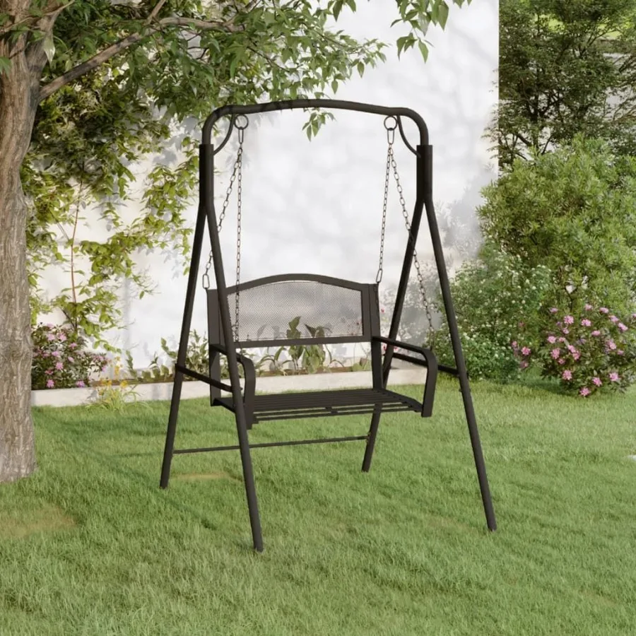 

Swing Bench Black Steel Medium Durable Swing Bench