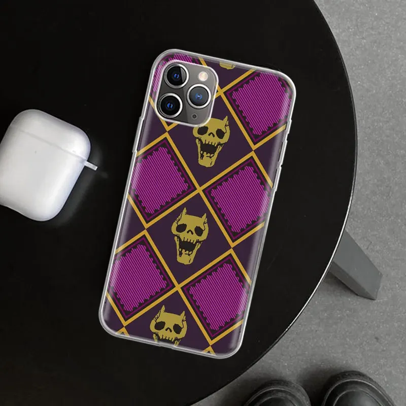 Funda de teléfono de Anime JoJo Killer Queen para iPhone, 11, 14, 13, 12 Mini, 15 Pro Max, Apple X, XS, XR, 7 Plus, 8 +, Fundas personalizadas de arte