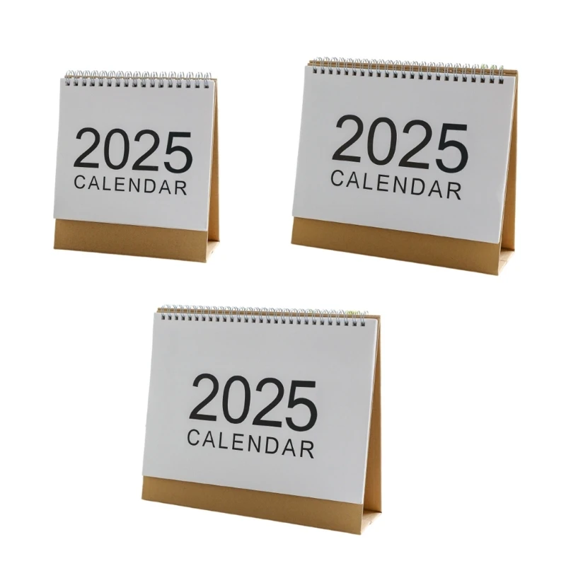 

2025 Desk Calendar Office Calendar Simple Calendar Standing Calendar for School Dropship