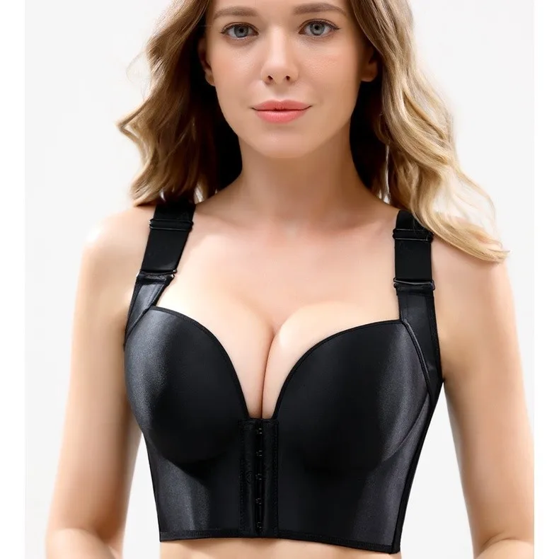 Plus Size Bra Push Up Seamless Bra Large Size Large Cup Bra Push-Up Support Adjustable Thin Cup Seamless Underwear CDE Cup Bra