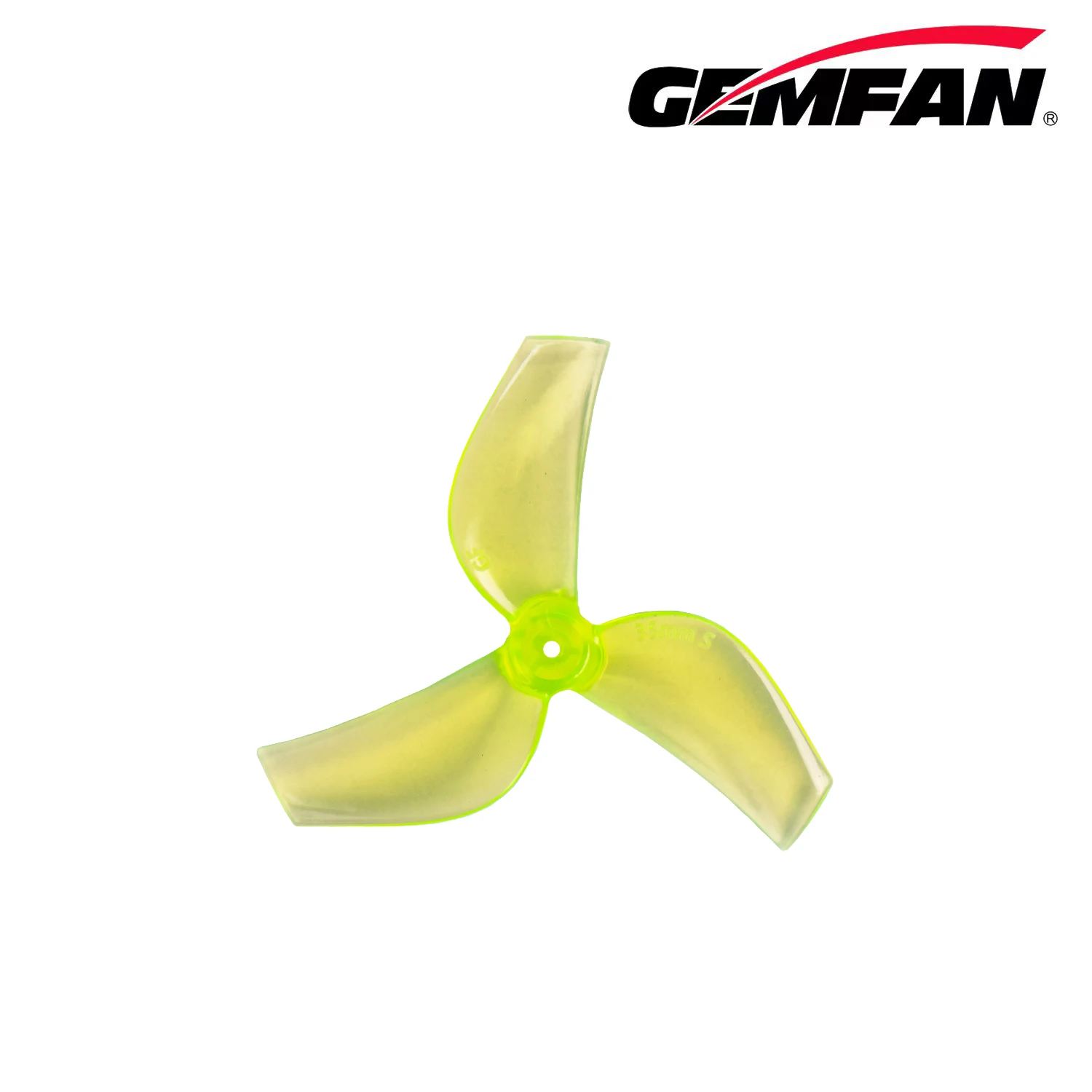 Gemfan 35S-3 プロペラ 35mm 0.96インチピッチ、4ペア3色オプション、デュアルホールサイズ、0.22g PC 2ブレード、タイニーフープドローン用