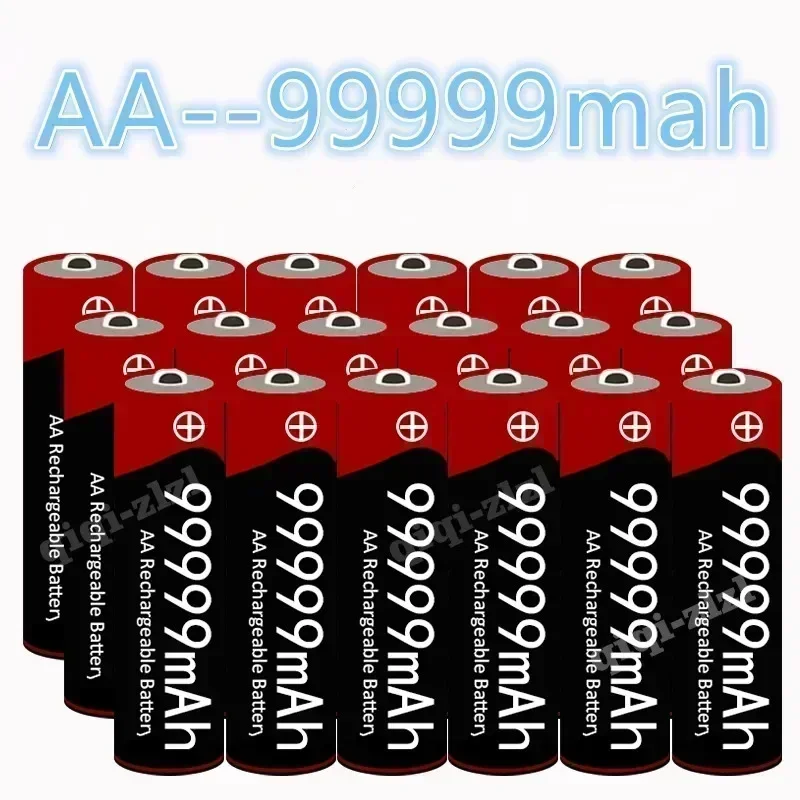 

AA Bateria Recarregável para Controle Remoto, Brinquedos, Lanternas, Frete Grátis, Best Selling, 99999mAh, 1.5V, 1-48Pcs