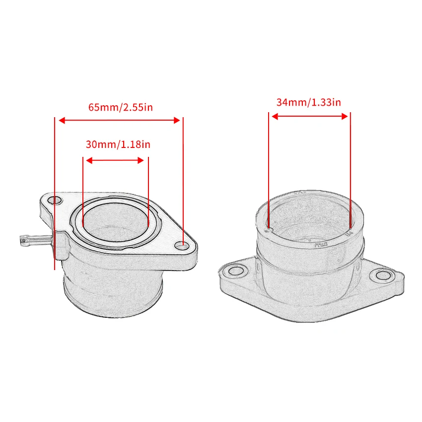 Moto Carburetor Intake Manifold Pads Plastic Intake Outlet Glue For Yamaha XT600 XT 600Z 600E TT600 XT TT 600 Z E   2NF-13586-00