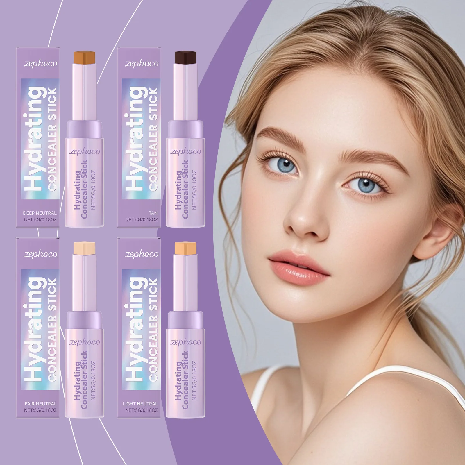 保湿ブロンザースティックコンシーラーフルカバーフェイスコレクター傷隠しダークアイサークル輪郭スティックフェイスメイクアップペン化粧品