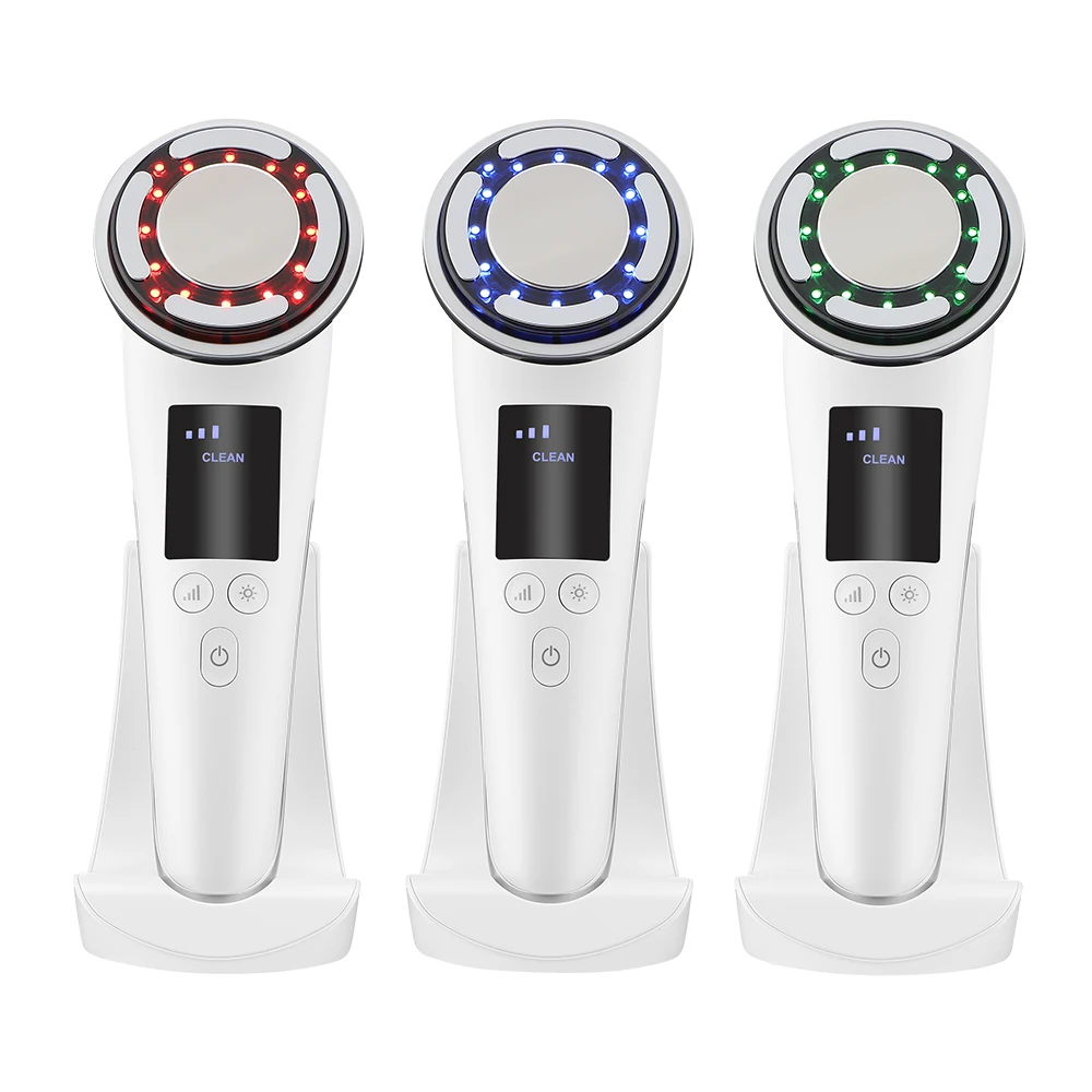 Máquina de levantamento facial com pulso de luz led, remoção de rugas, aperto da pele, compressa quente e fria, cuidados com a pele, dispositivo de beleza, massageador facial