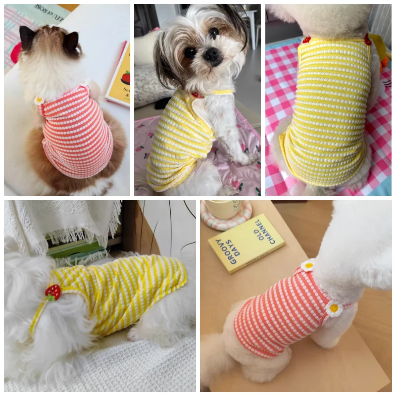 Puppy Summer Clothes Dog Fancy Dress for Small Breeds Dogs Pet Short Skirt Pomeranian One Piece Ropa Perro Costume Roupa Vestido