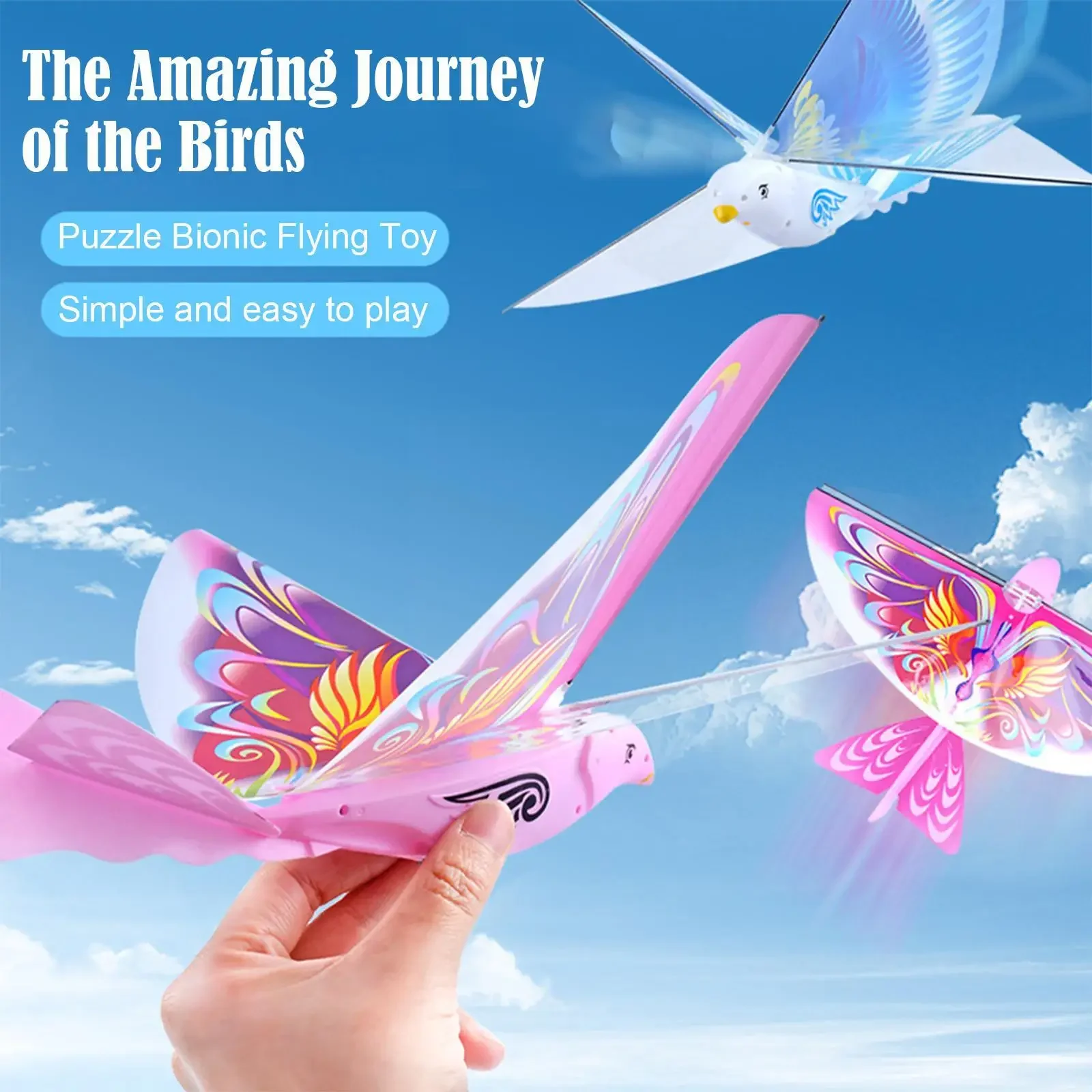 Novelty Light-up Flying Birds Outdoor Sky Birds Flying Toys Led Light-up Electric Toys Birds Throwing Hovering Kids Outdoor Toys