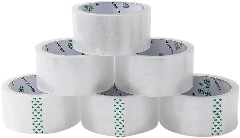 

Прочная упаковочная лента для доставки, переезда и хранения, на водной основе, прозрачная, без запаха, 1,88 дюйма x 56 ярдов, 6 рулонов