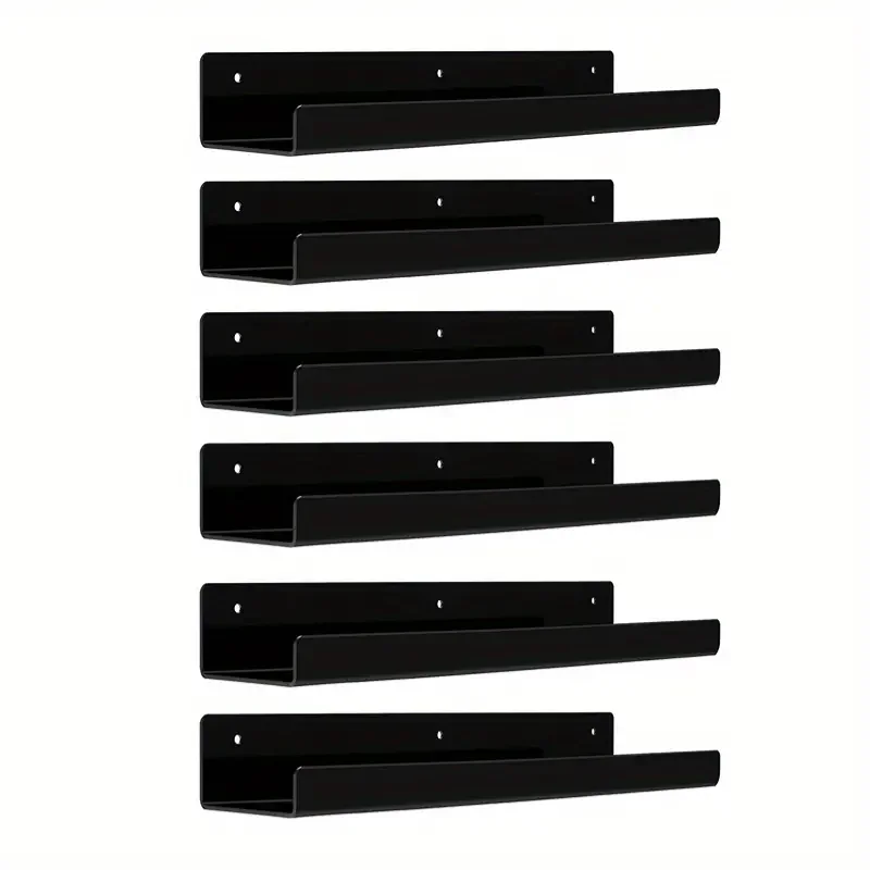 KUUJOJO Acryl-Bücherregal, Acryl-Regale zur Wandaufbewahrung, Nagellack-Organizer, Wand, Ausstellungsregal-Organizer für Badezimmer, Livi