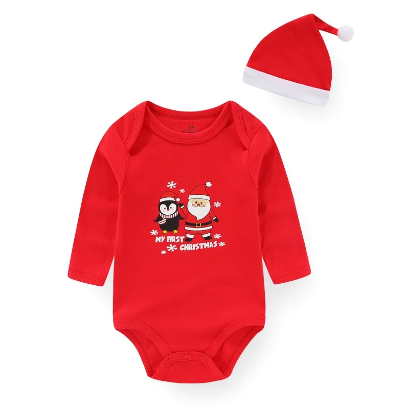 2/3Pieces Cartoon Print Baby Boy Clothes Cotton Newborn Christmas Gift Sets 0-12 Months Long Sleeve Baby Girl Clothes Winter