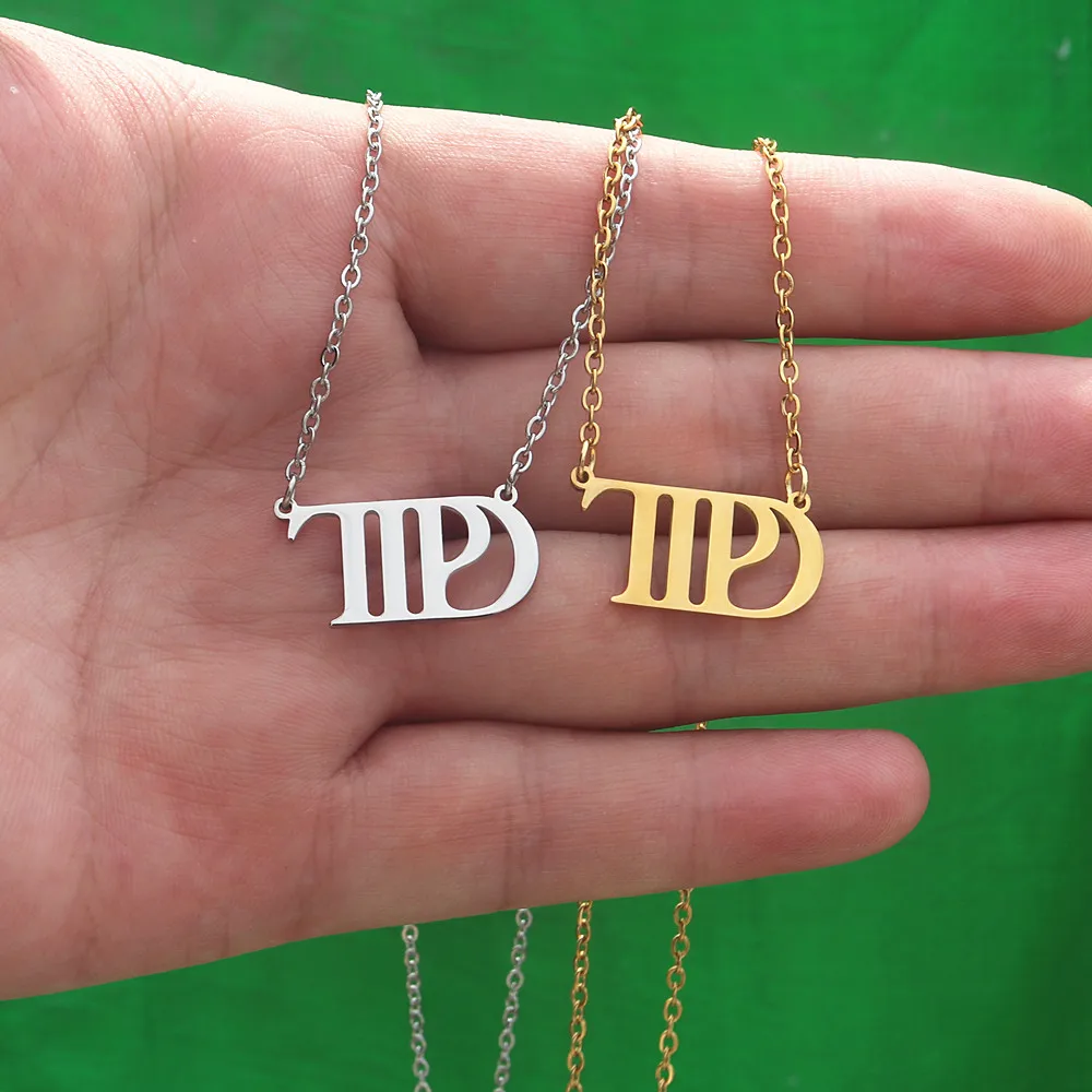 TS Inspired TTPD Necklace Stainless Steel SWIFTIE Outfit Jewelry Folklore Music Album Lover Reputation Necklaces Fans Gift