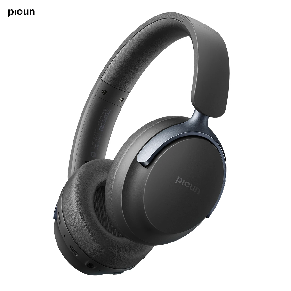 

Picun NC60 ANC Wireless Bluetooth 5.4 Headphone 48dB Hybrid Active Noise Cancellation Headsets 40mm Driver 80H Playtime Earphone