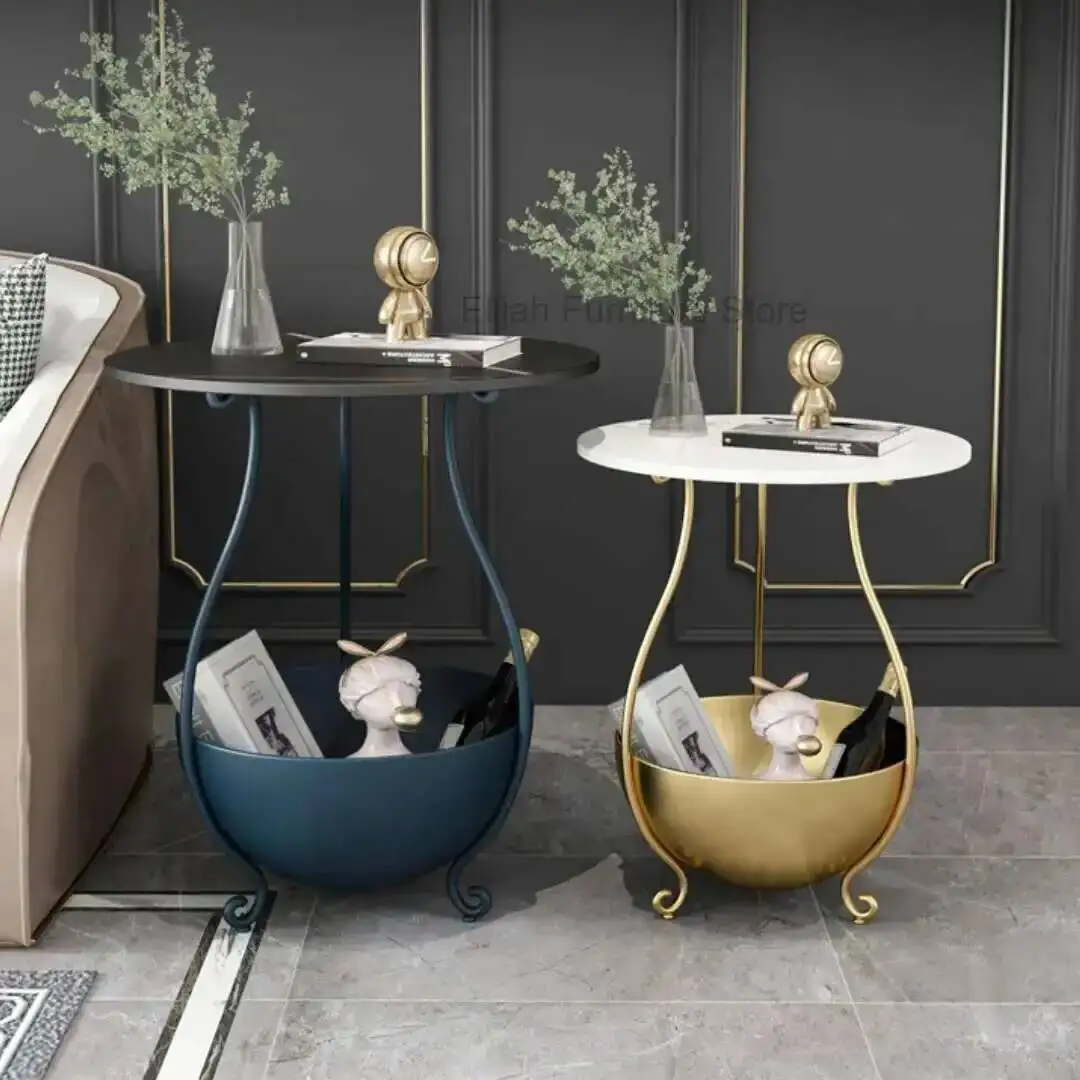 

Tables Room Modern Nordic Furniture Living Coffee Minimalist Home Decor Bedside Table Balcony Small Apartment Round Corner Table