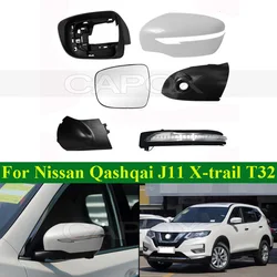CAPQX For Nissan X-trail Xtrail T32 2014-2021 Rearview Mirror Frame Lid Shell Cap Rear View Mirror Cover Turn Light Glass Lens
