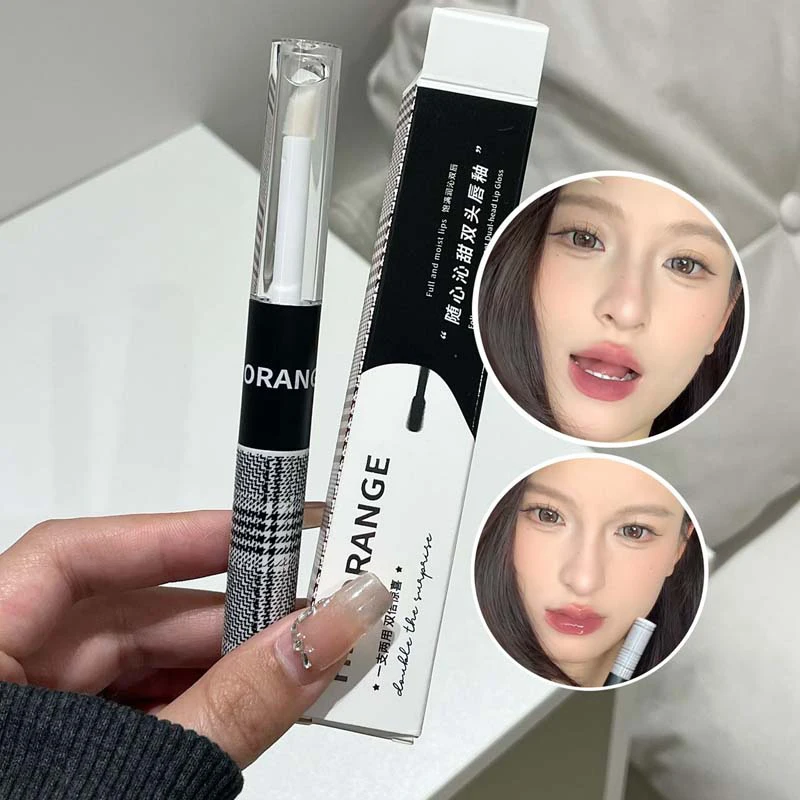 HERORANGE Dual-Ended Lip Tint - Mat en glanzend, opvullend, langdurig, mengbaar pigment