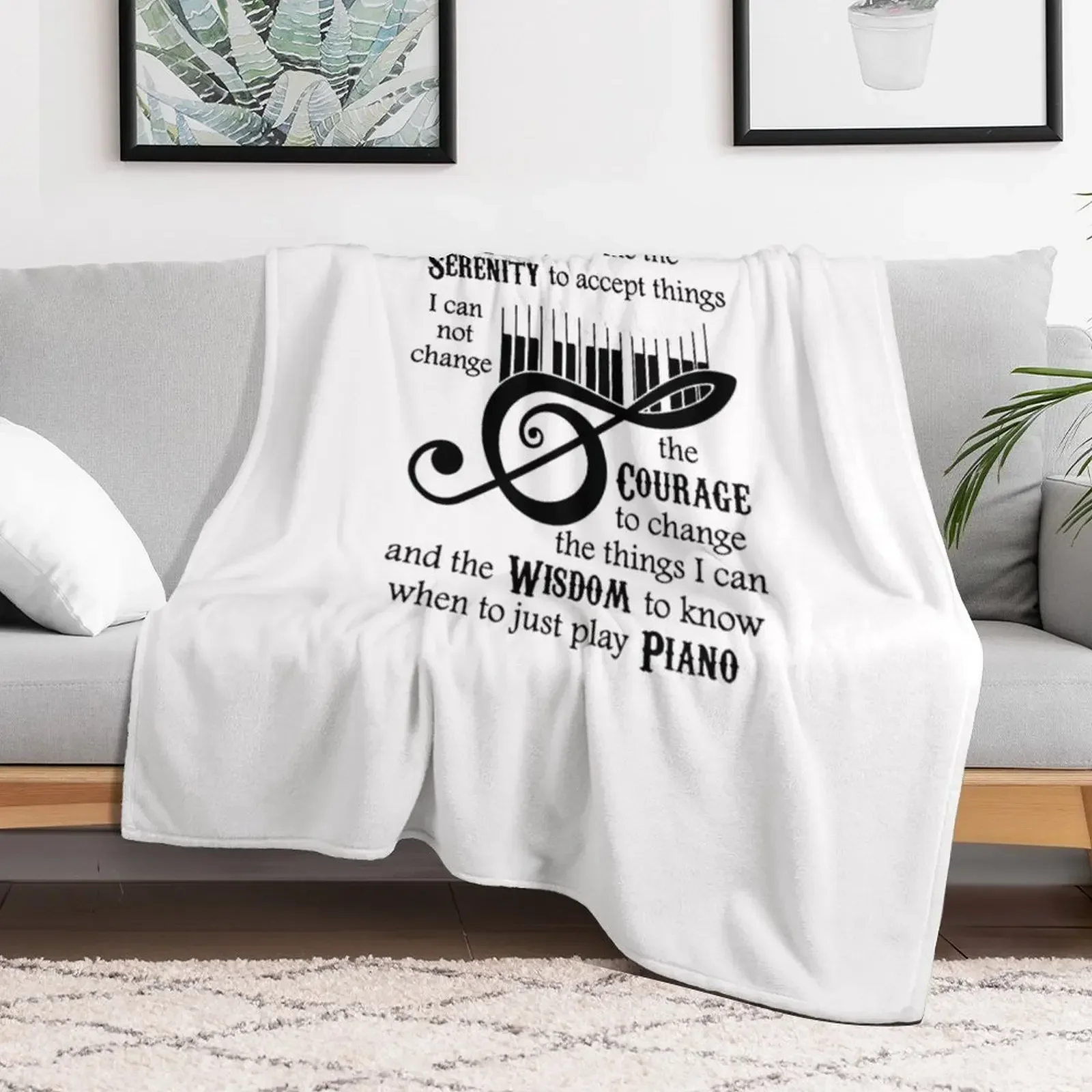 God Serenity Grant Me The To Ccept Things Piano Throw Blanket Quilt christmas decoration Tourist Blankets