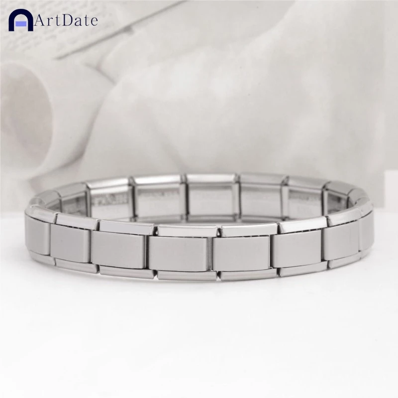 ArtDate Classic Stainless Steel Pendant Italian Chain Link Men Women Suitable For 9mm Bracelet Making DIY Steel Module Tools