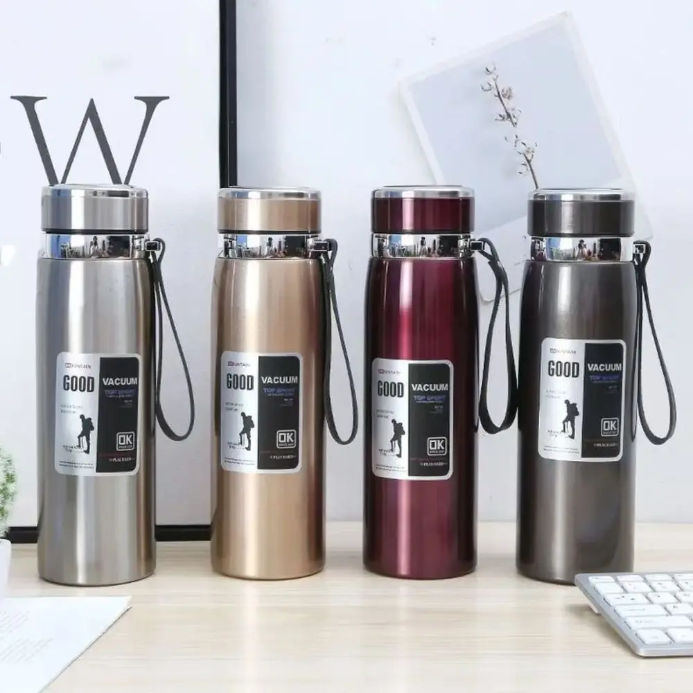 

800/1000ml Sports Thermos Bottle Stainless Steel Creative Insulated Water Bottle Keeps Cold and Heat Heat-resistant