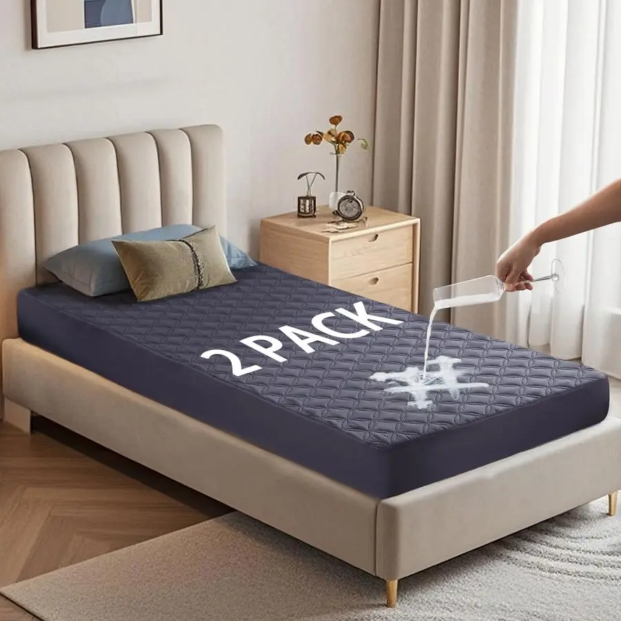 

Водонепроницаемая защита для матраса, наматрасник размера Twin XL с глубоким карманом, глубина 615, мягкая дышащая грязезащитная односпальная кровать M