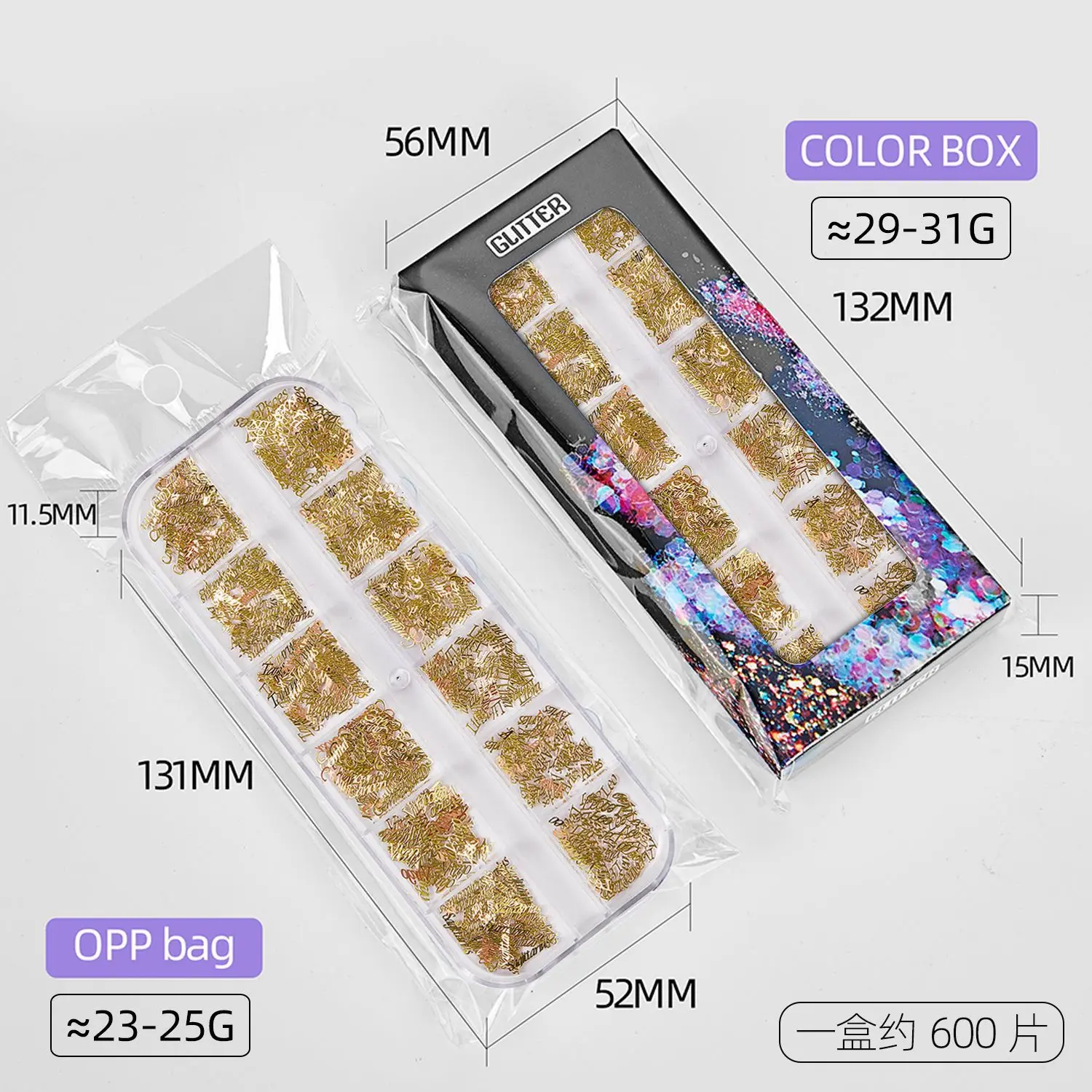 Gold Mix Zodiac Nail Charms Flakes 12w1 Mixed Constellation Patterns Metal Words Letters 3d Nail Art Decorations Alloy Sequins — zdjęcie 7