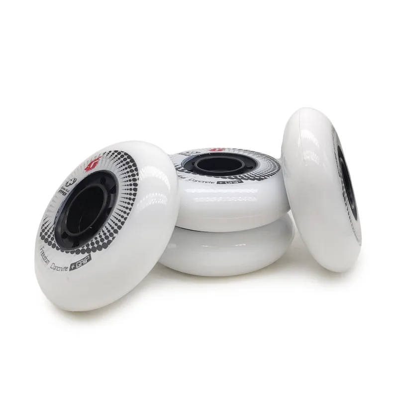 4 pcs/lot Hyper +G Inline Skates Wheel 84A + Grip Freedom Concrete Roller Skating Rodas for SEBA High HV HL IGOR KSJ WFSC Carbon