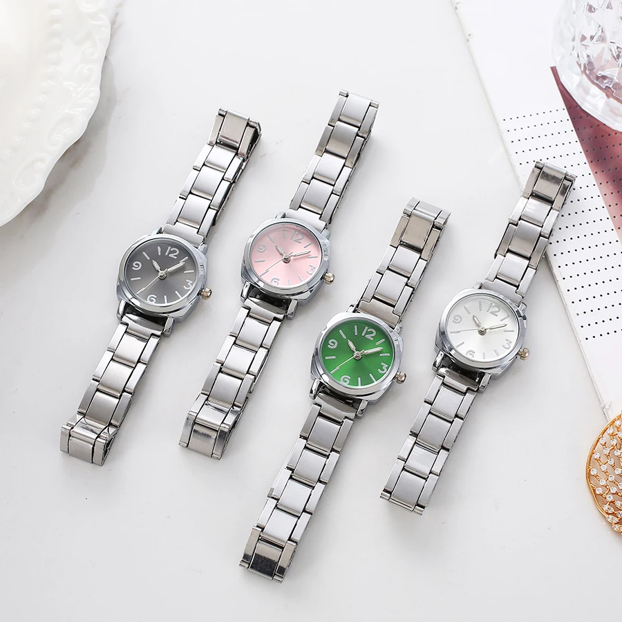

Модные легкие роскошные повседневные женские кварцевые часы с круглым циферблатом из легированной стали, подходят для повседневного ношения, рождественский подарок