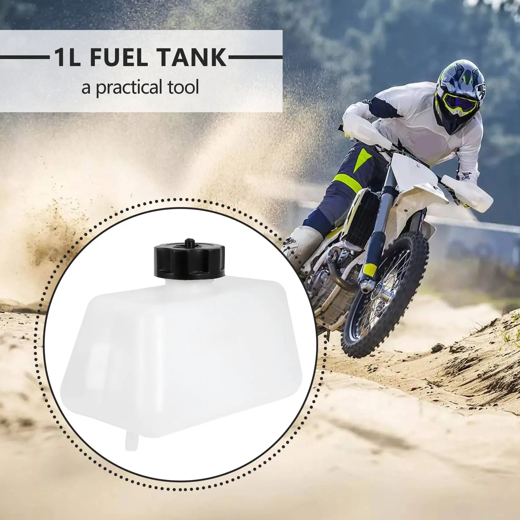 Mini Dirt Bike tanque de combustible de gasolina de plástico, 1L