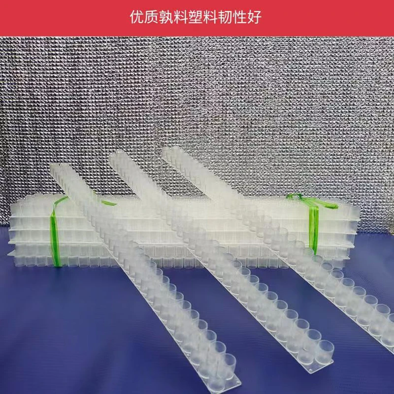 10Pcs Single/Double-row Pulp Strip High-yield Type 33 Holes White Platic Royal Jelly Wax Bowl Beekeeping Bee Milk Tools Supplies