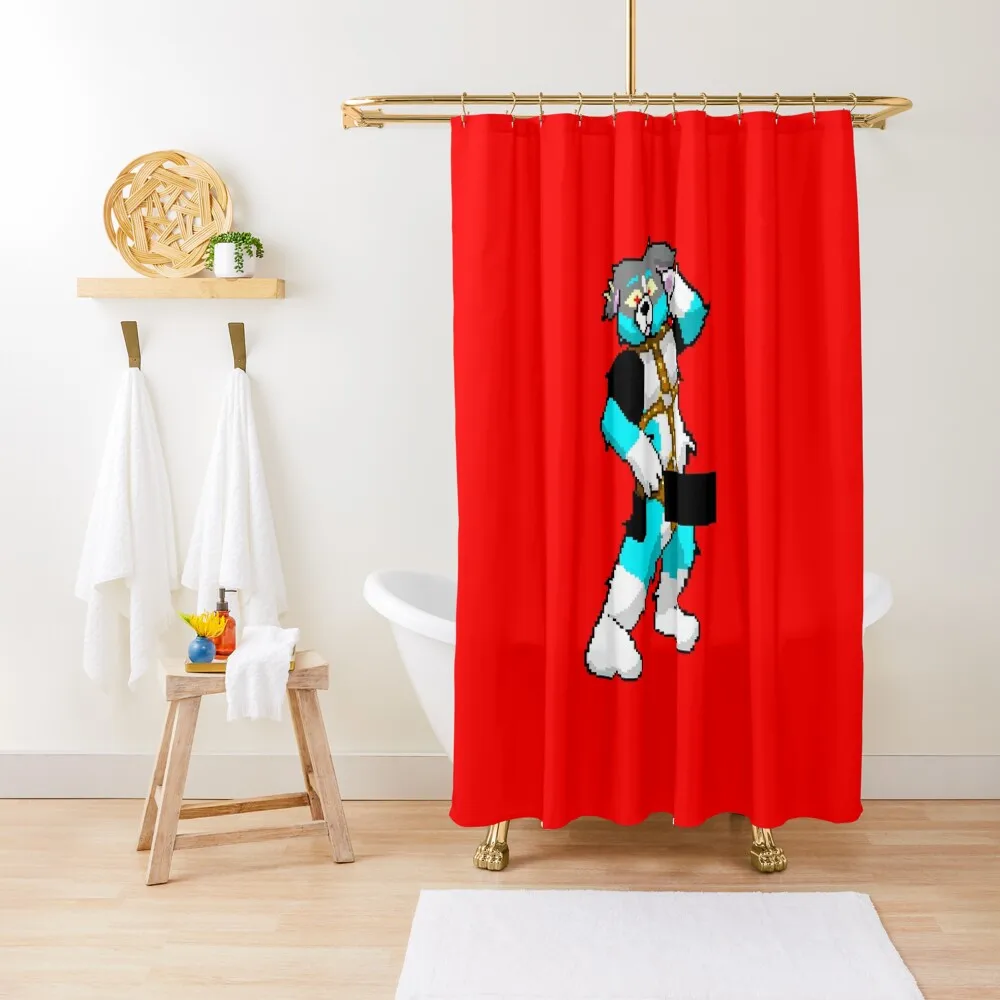 Censored Pixel Art Furry Shower Curtain Bathroom And Shower Products Modern Accessory Bathrooms Funny Shower Curtain