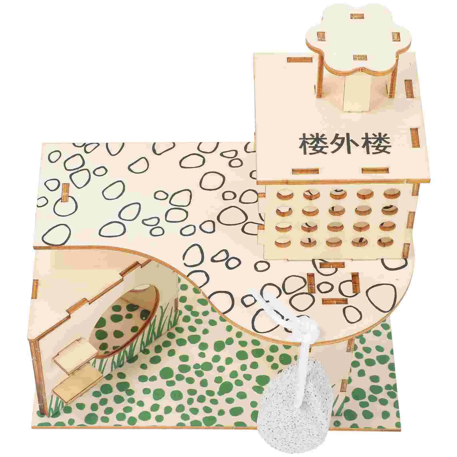 

Hamster Climbing Frame Villa Toys for Hamsters Gerbil Chinchilla Hideout Wood House Cage Accessories Dwarf Hut