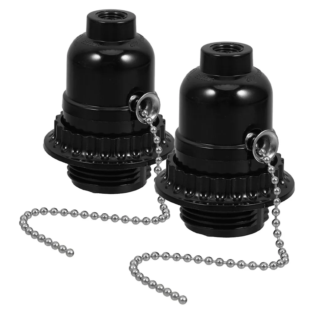 

2 шт., держатель лампы с головкой лампы E27, цоколь, переключатель цепи, потолочные светильники, винтажные держатели, регулируемое освещение, легкое освещение