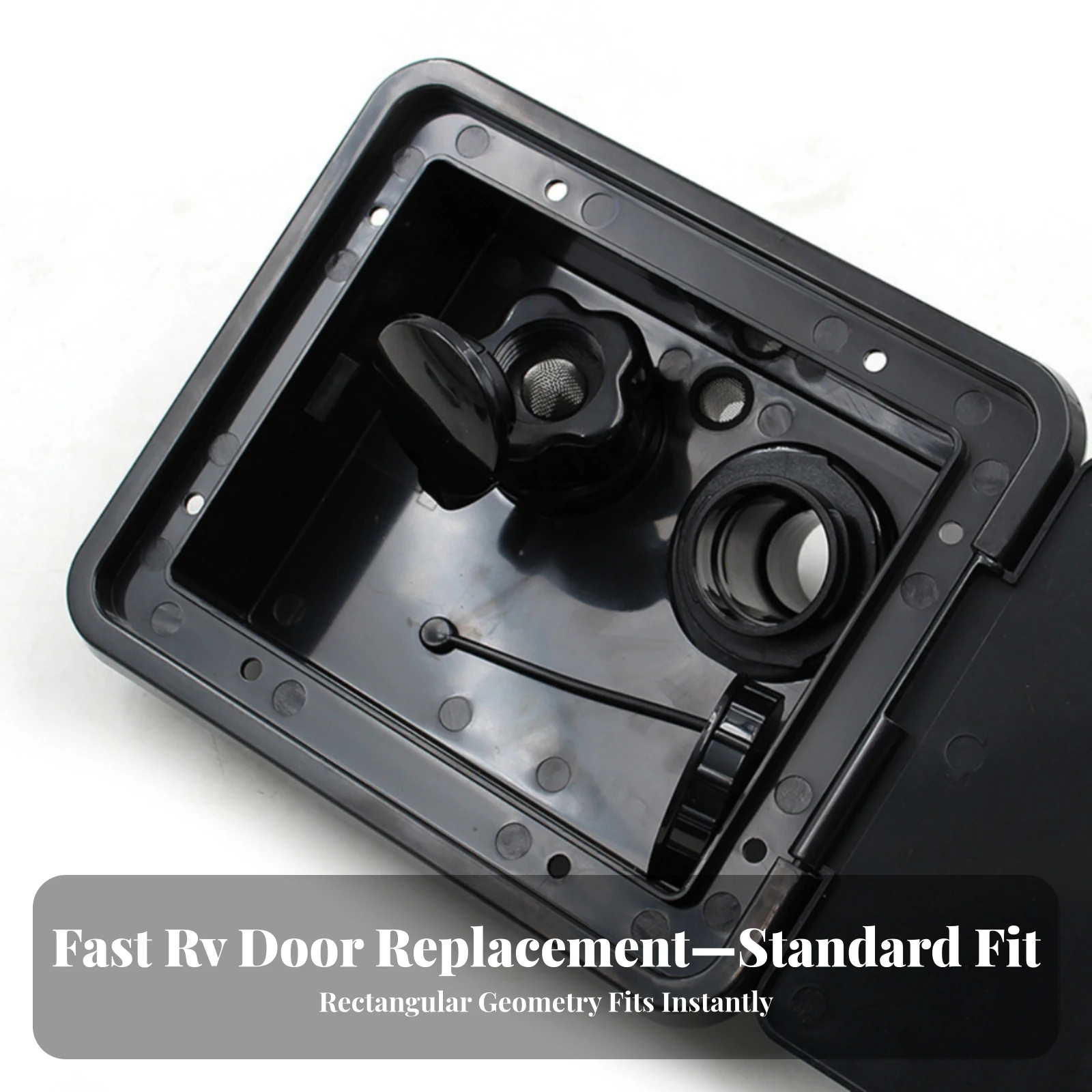 Water Inlet Hatch with Lock Lockable RV Water Fill Hatch Fill-by-Weight Square for RV Builders, Travel Trailer