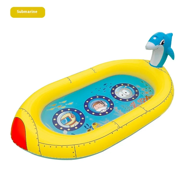 Fuente de agua inflable de PVC más vendida transfronteriza para niños, área de juegos al aire libre de verano, estera de juego de agua duradera para niños