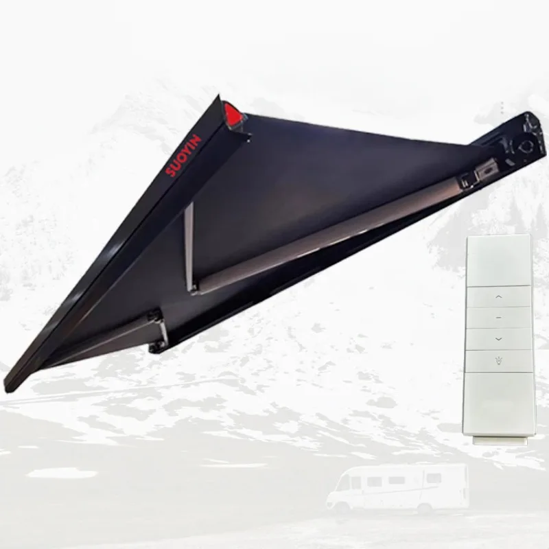 أفضل بيع 1.5*1 متر مقاوم للماء بولي كلوريد الفينيل في الهواء الطلق المظلة القماش متنقل قافلة مقطورة RV المظلة للبيع #1