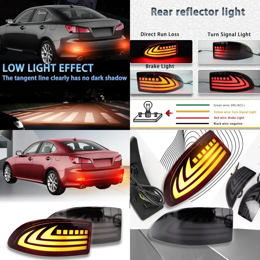 

Модернизированные светодиодные отражатели заднего бампера для Lexus Gen 2 2006-2012 серии IS, совместимые с IS 250, IS 300, IS 350, IS 200t, IS-F,