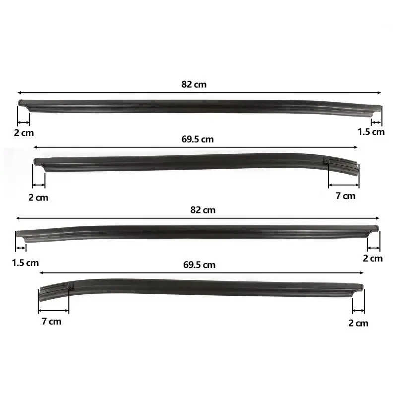 New 4Pcs/Set Car Accessories Outer Glass Window Moulding Trim Weatherstrip Rubber Seal For Toyota HILUX SR5 Four Doors 2005-2015