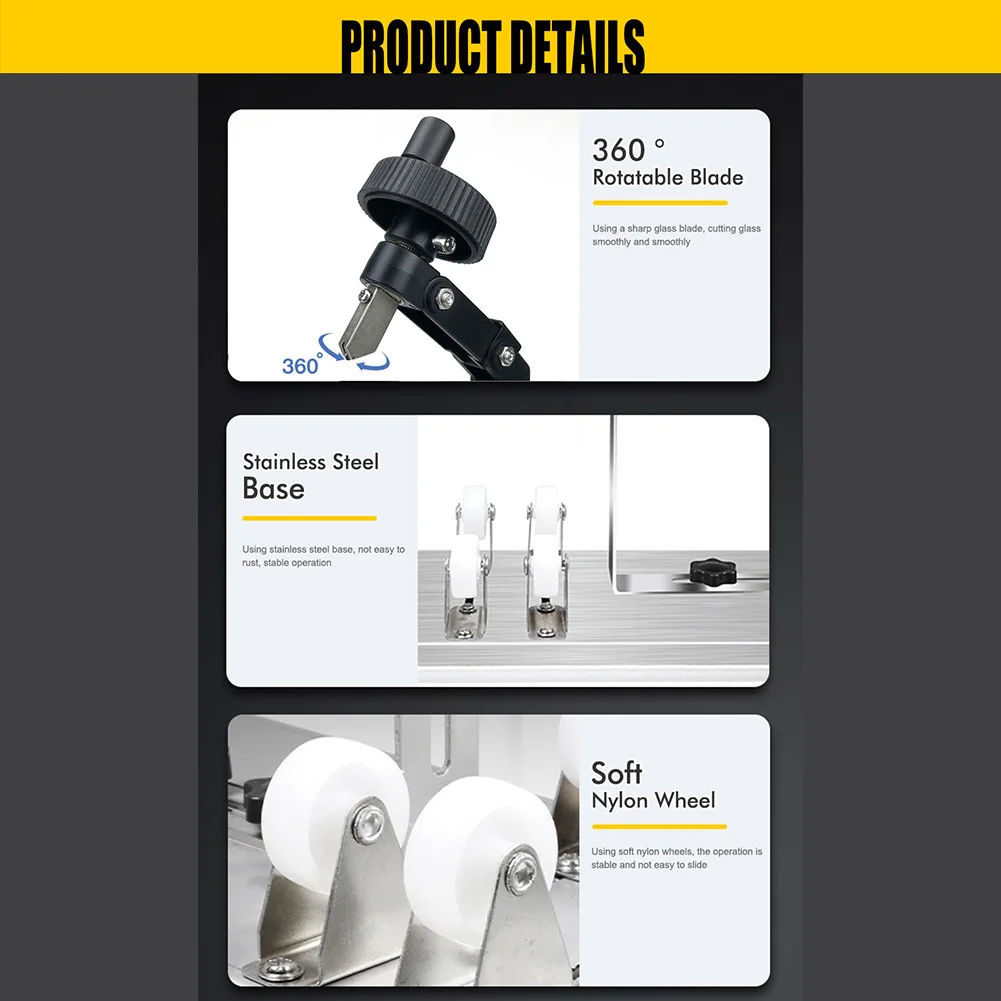 Glass Bottle Cutter Bottle Cutting Tool DIY Machine Glass Cutter Kit for Round Square Bottle for Bottles of Beer Liquor Whiskey