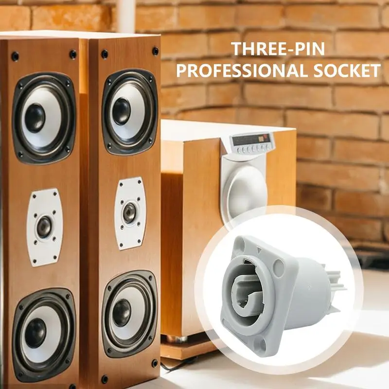 Speaker Jack Socket 3-Pin Jack Connector Copper Core Audio And Stage Lighting Professional Socket For Lighting Equipment