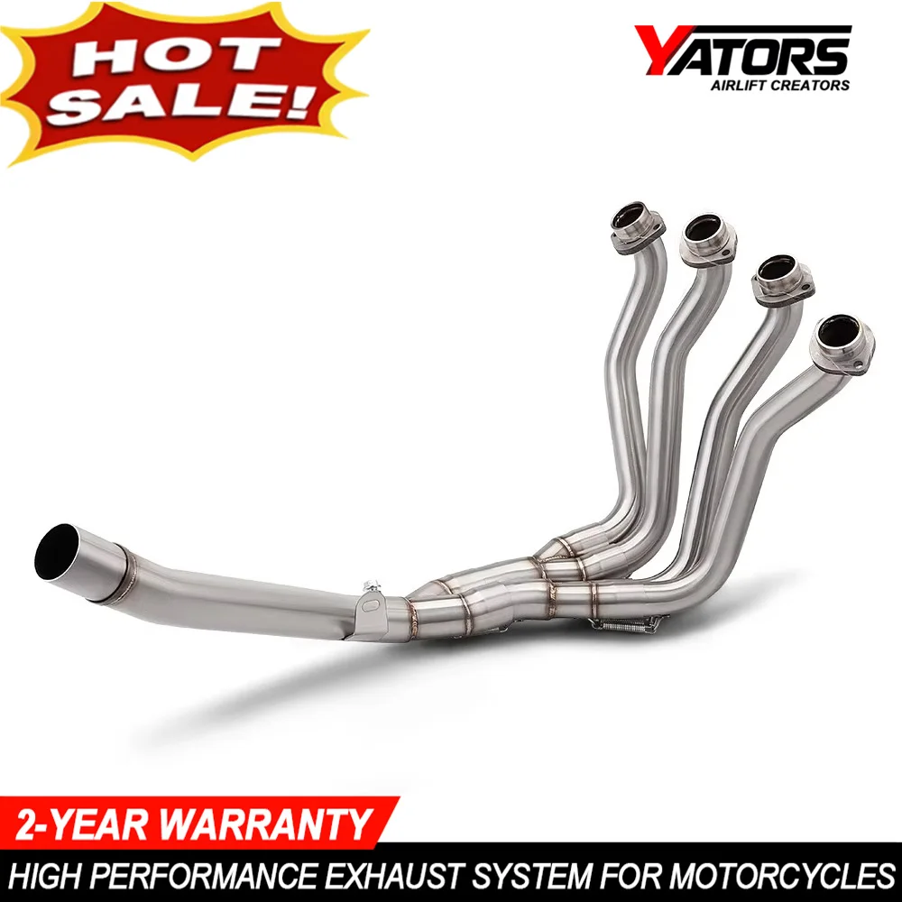 Motorcycle Full Exhaust Systems For GSXR1000 GSXR 1000 GSXS1000 2017-2024 Motocross Exhaust Front Pipe Stainless Steel Link Tube