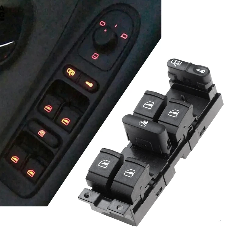 Window Master Switch For Volkswagen Golf Jetta Bora Passat B5 Seat Leon MK4 Skoda Octavia MK1 Fabia 1J4959857