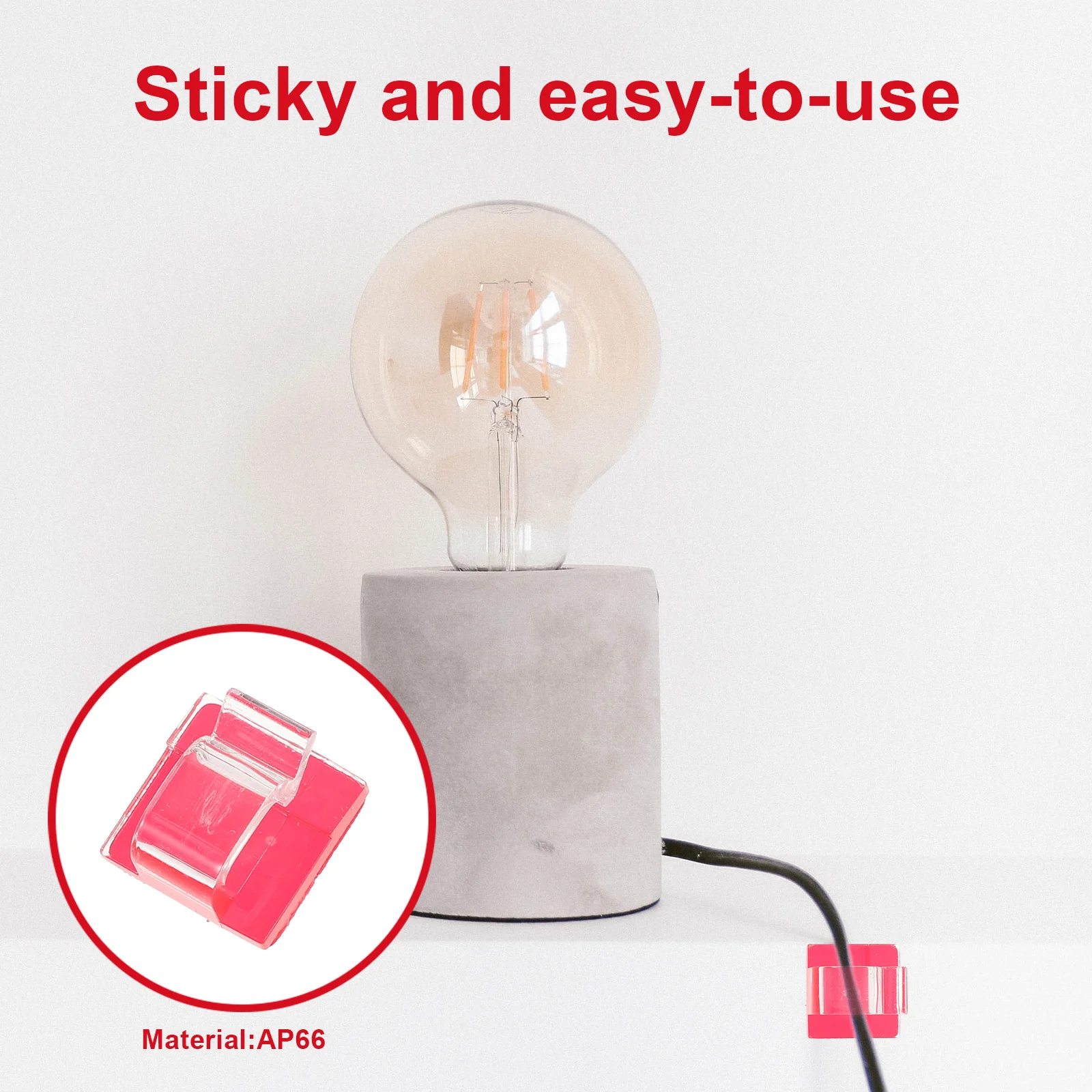 

50pcs Self-Adhesive Cable Cord Clips Wall Mount Wire Holder For Desk Office Home Car Recorder Cord Organizer Cable Management