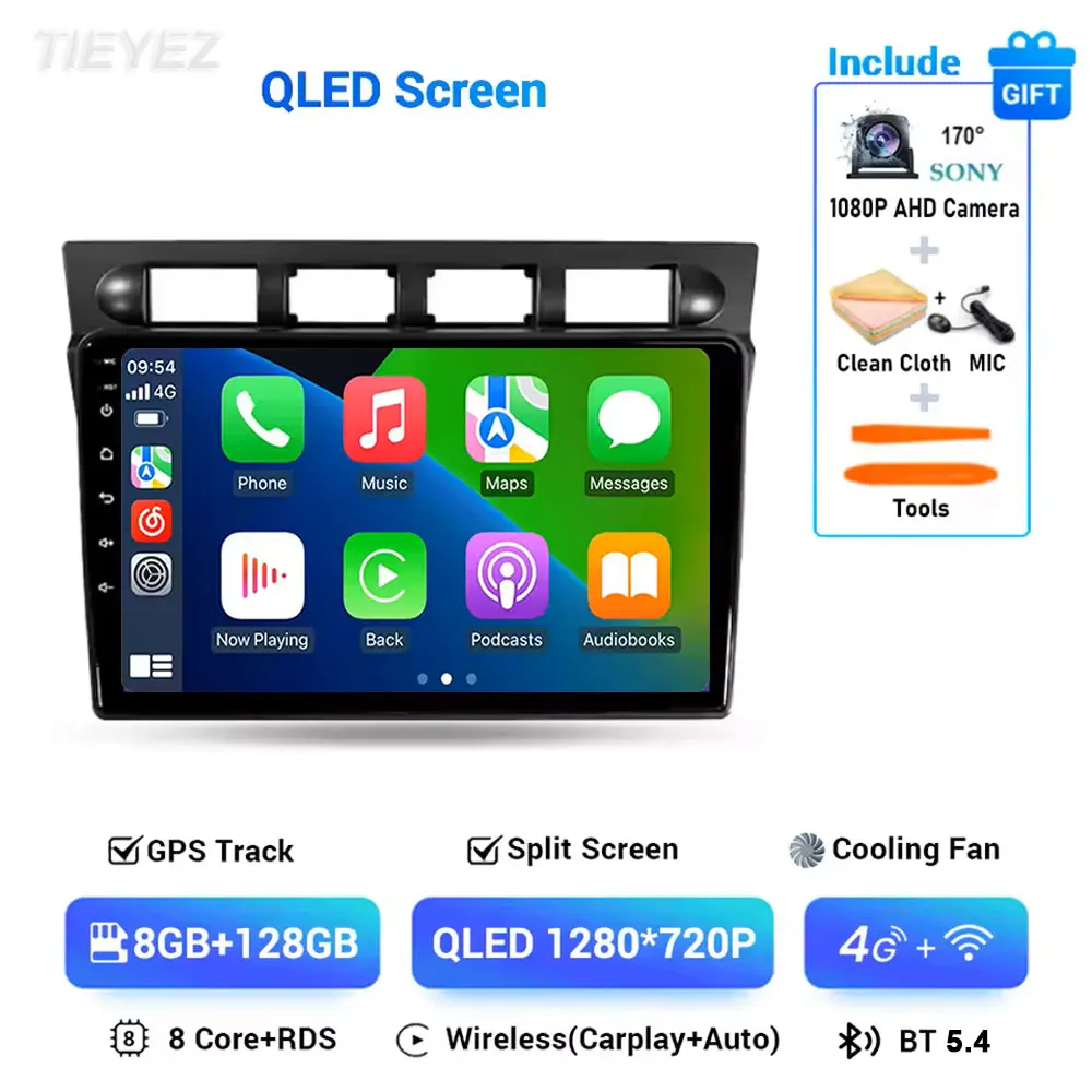 Android 15 Carplay Auto Multimedia Voor Kia Morning Picanto 2004-2007 2 K Radio Stereo WIFI GPS Navigatie WIFI 4G BT DSP DVD