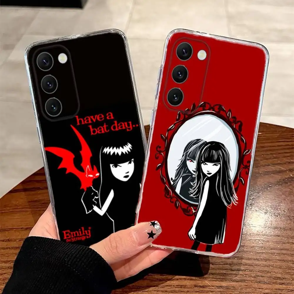 

E-Emily The Strange-S Phone Case For Samsung S30,23,21,22,20 FE lite,S10,9,PIus Note20ultra Soft Transparent